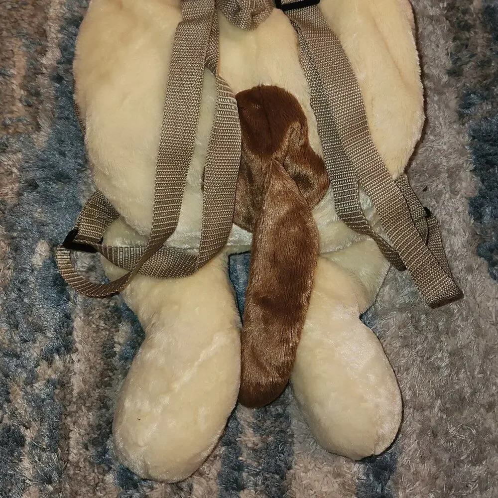 Plush Dog Backpack || EUC
